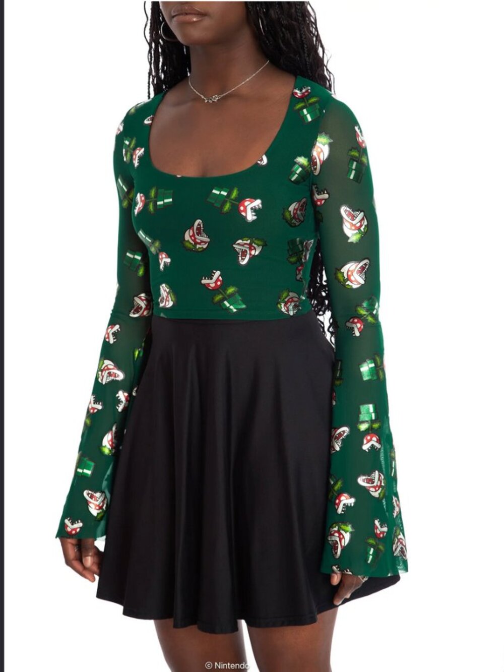 NWT Limited BlackMilk Piranha Plants Flare Top XXS - Picture 3 of 4
